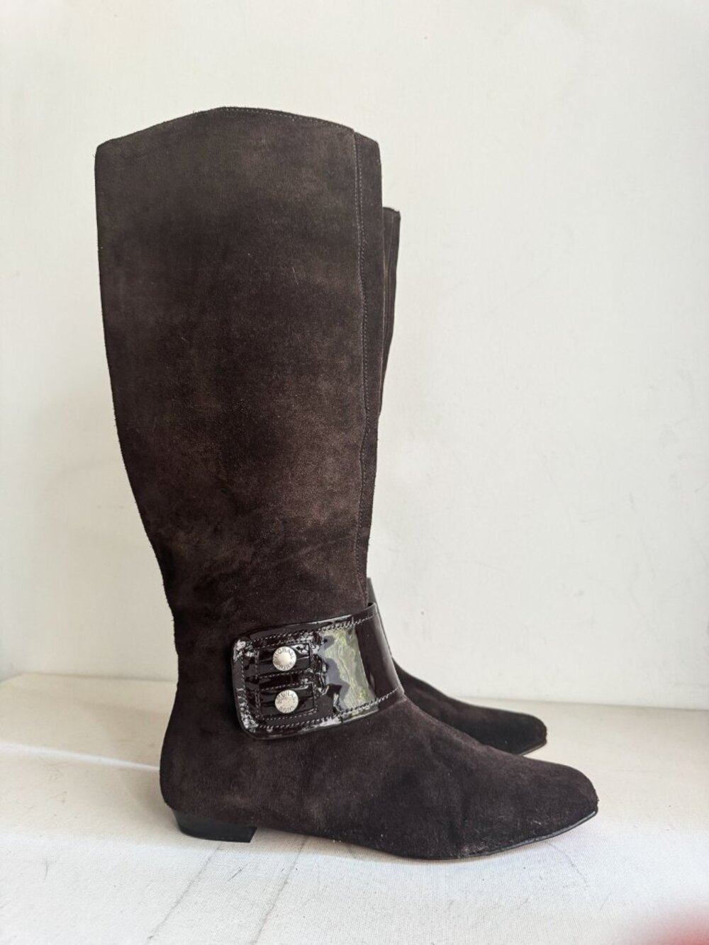 Michael Kors Chocolate Brown Knee High Suede Boots 9.5M